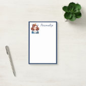 レトログラムネイビーガールブルーパーソナライ縁どズ ポストイット (オフィス)