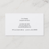 レトログラムバラ金ゴールドとブラックストライプ 名刺 (裏面)