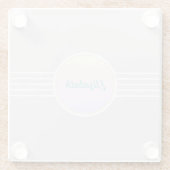 レトログラムピパーソナライズされたックアンドオパール ガラスコースター (裏面)