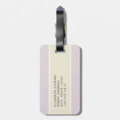 レトログラムピパーソナライズされたンクとオパールの荷物タグ ラゲッジタグ (裏面縦)