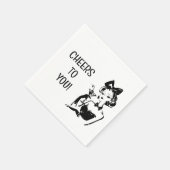 レトログラムマルティニディヴァデザイン スタンダードカクテルナプキン (角)