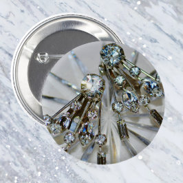 レトログラムヴィンテージアールデコライン石 缶バッジ