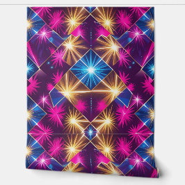 レトログラム幾何学剥離及びスティック 壁紙