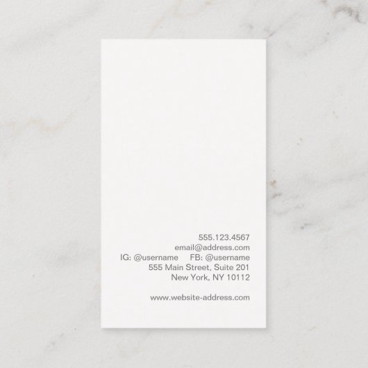 レトログラム美しいとファッション 名刺 (裏面)