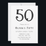 レトログラム50thバースデーパーティーへの招待 招待状<br><div class="desc">レトログラム50thバースデーパーティーへの招待。お客様の詳細で簡単にパーソナライズカスタムできる。</div>