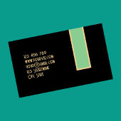 レトログランジオレンジブラウンスタイリッシュオリジナル 名刺