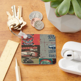 レトログランジクラシック車 キーホルダー