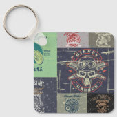 レトログランジバイクデザイン キーホルダー (正面)