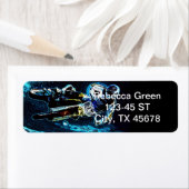 レトログランジバイク用レーサーバイクもしくは自転車に乗る人 ラベル (インサイチュ)