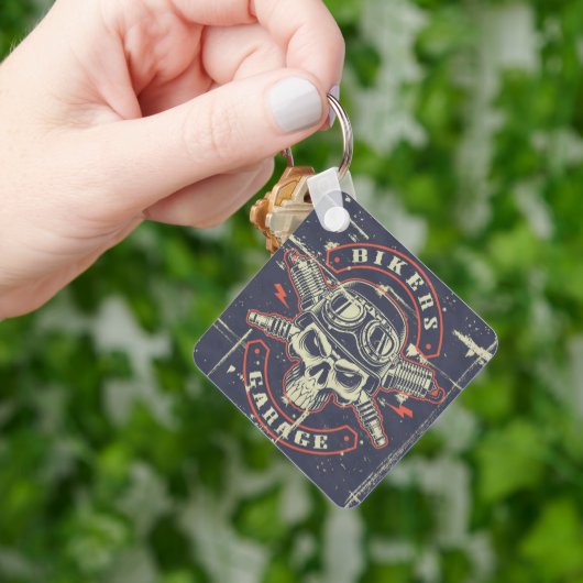 レトログランジバイク キーホルダー (手)