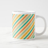 レトログランジパストライプのターン ジャンボコーヒーマグカップ (右)