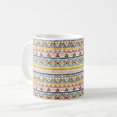 レトログランジフォークの部族スタイル コーヒーマグカップ (正面左)