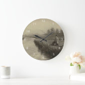 レトログランジフライ漁 ラージ壁時計 (ホーム)