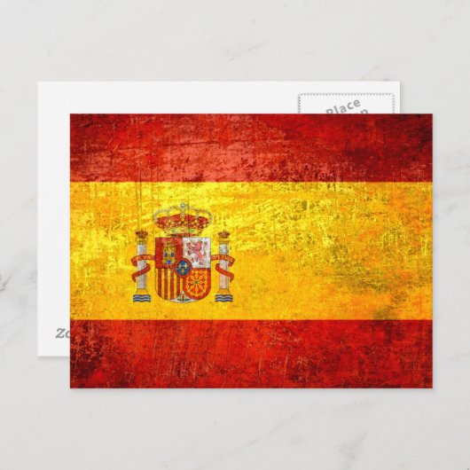 レトログランジヴィンテージスペインの国旗 ポストカード (正面/裏面)