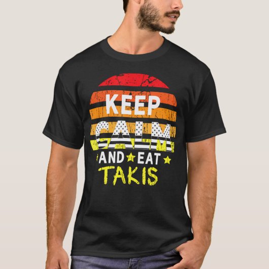 レトログランジ保CalmとTakisの食べグルメの設計 Tシャツ (正面)
