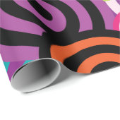 レトログランジ円抽象芸術幾何学的 ラッピングペーパー (ロールコーナー)