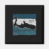 レトログランドケイマン諸島ビーチクルーズバケーションS マグネット (正面)