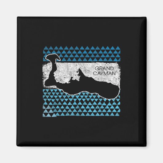 レトログランドケイマン諸島ビーチクルーズバケーションS マグネット (正面)