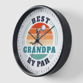 レトログランドパ誕生日レトロゴルフ祖父 壁時計 (傾斜)