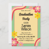 レトログラードパーティの招待状と写真（緑） 招待状 (裏面)