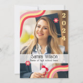 レトログラードパーティの招待状と写真（黄色） 招待状 (正面)