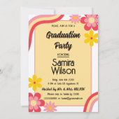 レトログラードパーティの招待状と写真（黄色） 招待状 (裏面)