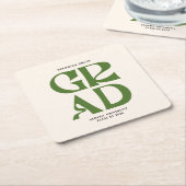 レトログラード スクエアペーパーコースター (アングル)