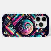 レトログリッタードットiPhoneケース Case-Mate iPhoneケース (裏面 (横))