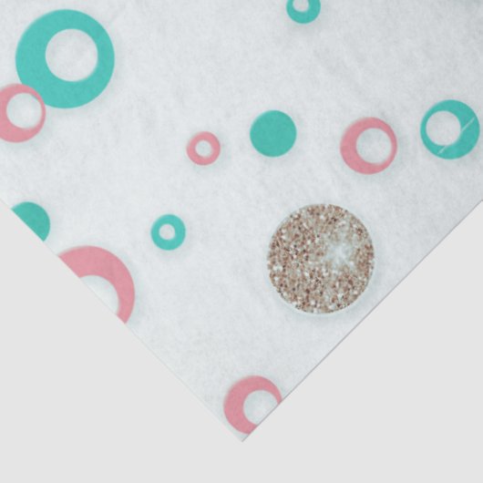 レトログリッターレッドグリーン金ゴールド水玉模様クリスマス 薄葉紙 (詳細)