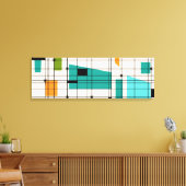 レトログリッドとスターバストキャンバスプリント キャンバスプリント (インサイチュ (リビング))