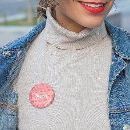 レトログリッド抽象芸術パターンのパーソナライズ 缶バッジ