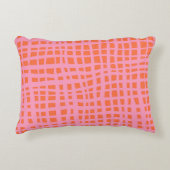 レトログリッド抽象芸術パターン アクセントクッション (正面)
