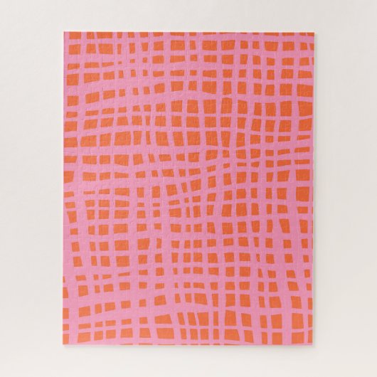 レトログリッド抽象芸術パターン ジグソーパズル (縦)