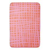 レトログリッド抽象芸術パターン バスマット (正面縦)