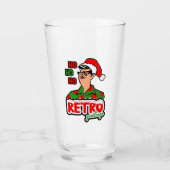 レトログリーティングクリスマス タンブラーグラス (正面)