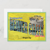 レトログリーティングスfromビーバークリークジャンクヤード ポストカード (正面/裏面)