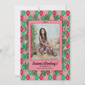 レトログリーティングフォトクリスマスカード シーズンカード (正面)