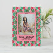 レトログリーティングフォトクリスマスカード シーズンカード (スタンド正面)