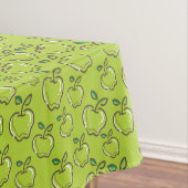 レトログリーンりんご果樹園の長方形 テーブルクロス (インサイチュ)