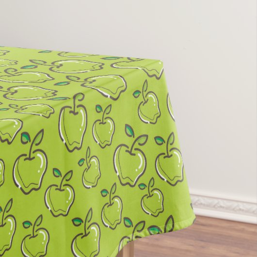 レトログリーンりんご果樹園の長方形 テーブルクロス (インサイチュ)