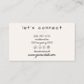 レトログリーンクリームウェーブストライプトレンディーボホ 名刺 (裏面)