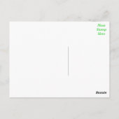 レトログリーンサンキューユーグラデーションライム ポストカード (裏面)