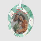 レトログリーンジンガム オーナメント (正面)