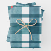 レトログリーンジンガム ラッピングペーパーシート (インサイチュ)