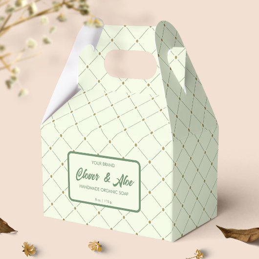 レトログリーンソープバーボックスブランド包装 フェイバーボックス