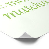 レトログリーンタイポグラフィ「もっと抹茶を飲む」 ポスター (角)