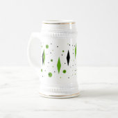 レトログリーンダイヤモンド&スターバストシュタイン ビールジョッキ (正面左)