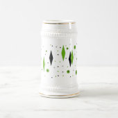 レトログリーンダイヤモンド&スターバストシュタイン ビールジョッキ (中央)