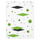 レトログリーンダイヤモンド&スターバストテーブルクロス テーブルクロス (正面)