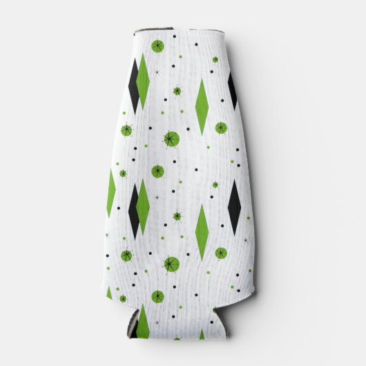 レトログリーンダイヤモンド&スターバストボトルクール ボトルクーラー (正面)